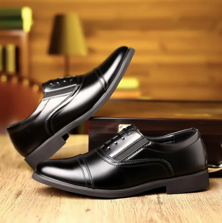 MEN'S BLACK LEATHER SHOES