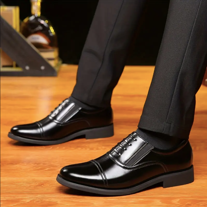 MEN'S BLACK LEATHER SHOES