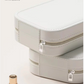 Leather Mirror Box – with Built-in LED Vanity Mirror for Jewelry & Accessories