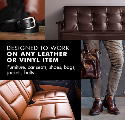 Leather Recoloring Balm for Couches, Car Seats, Boots