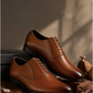 Men's Textured Leather Formal Tan Shoes