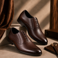 Men's Textured Leather Formal Brown Shoes