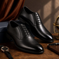 Men's Textured Leather Formal Black Shoes