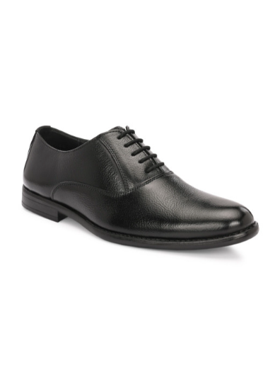 Men's Textured Leather Formal Black Shoes