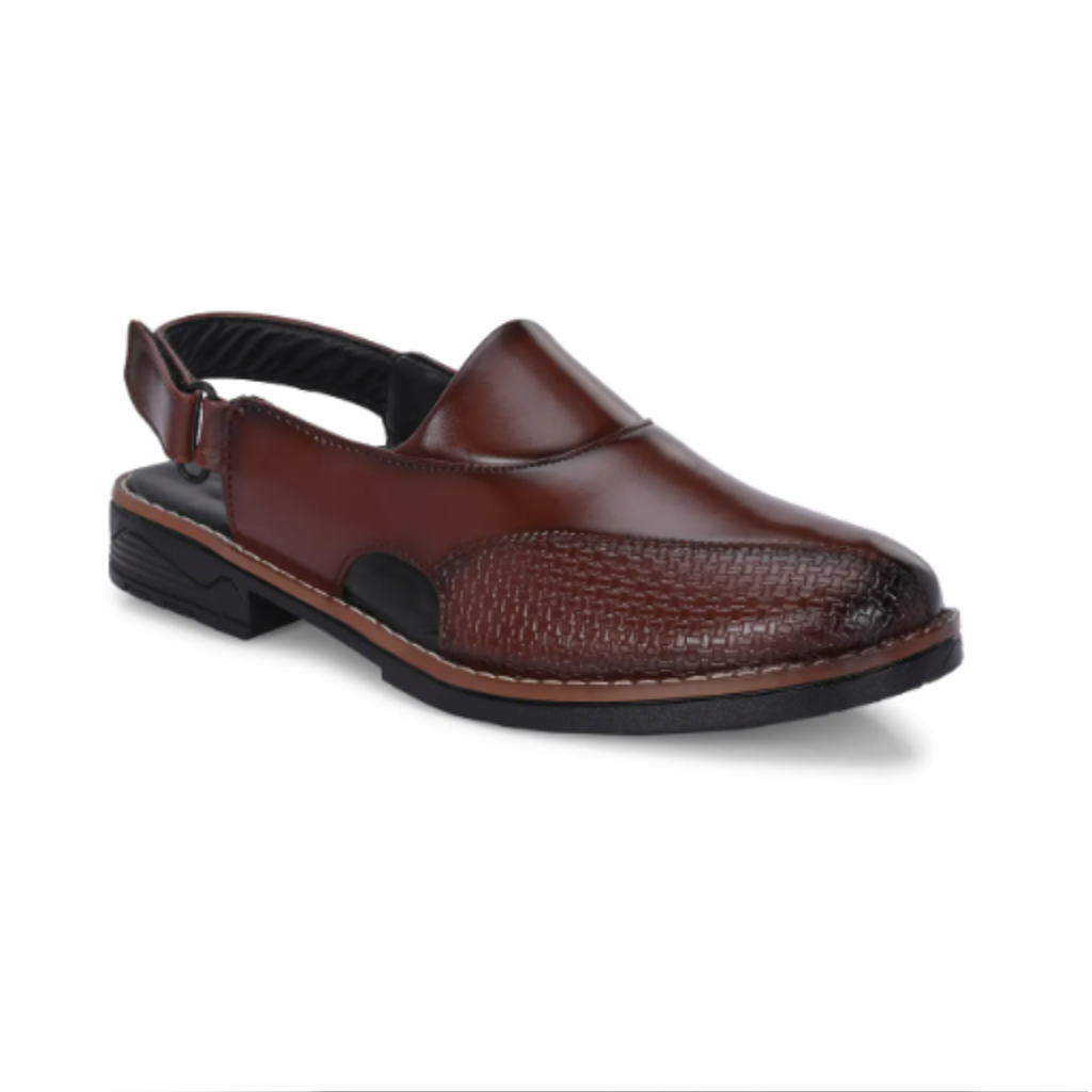 Men's Ethnic Shoe-Style Sandals Brown