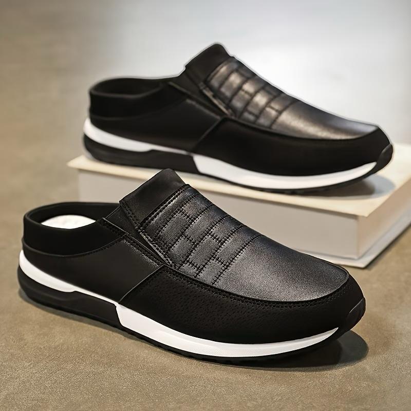 Mens Cloud Comfort Open Black Sandal - Size = 6