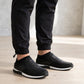 Men's Korean-Style Black Slip-On Shoes