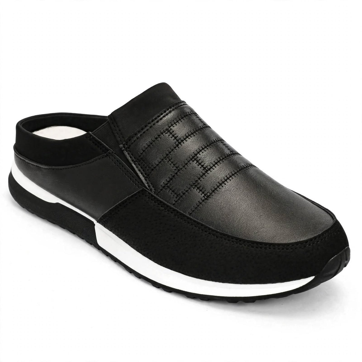 Men's Korean-Style Black Slip-On Shoes