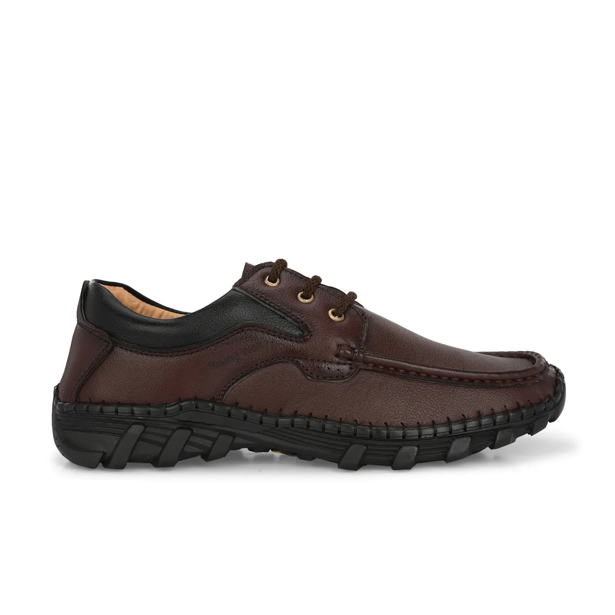 Men's Textured Lightweight Brown Loafers