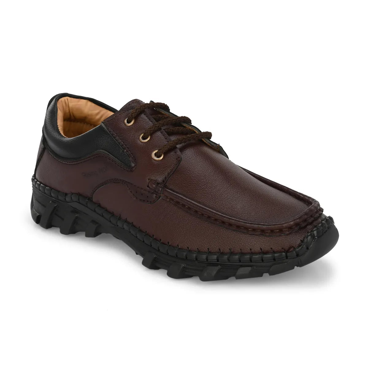 Men's Textured Lightweight Brown Loafers