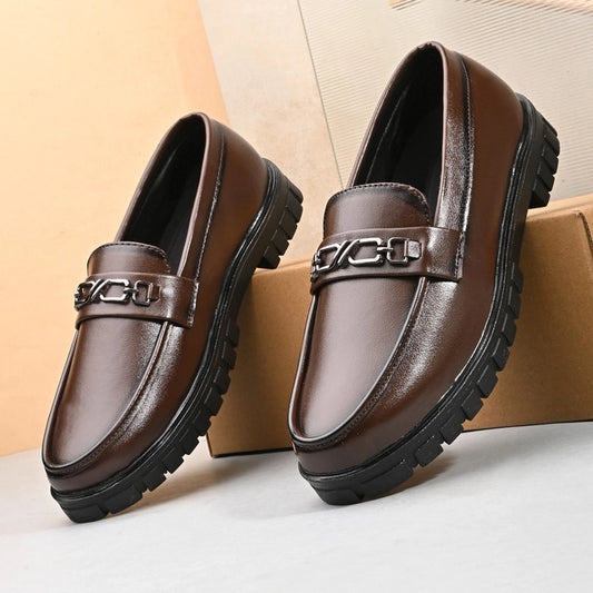 Men's Slip On Horsebit Brown Loafers