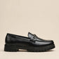 Men's Slip On Horsebit Black Loafers