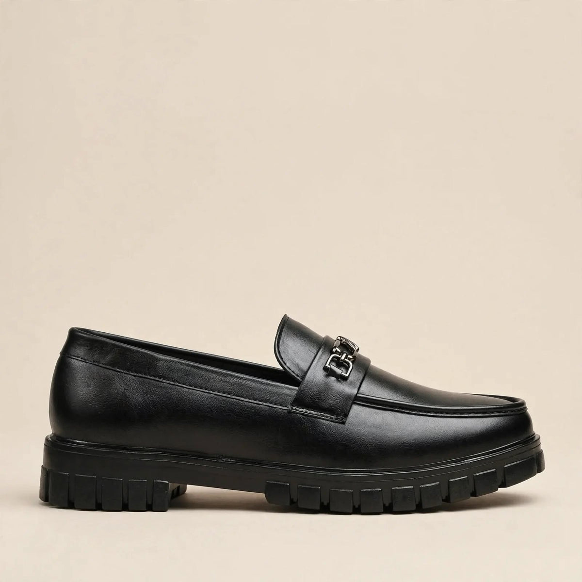 Men's Slip On Horsebit Black Loafers