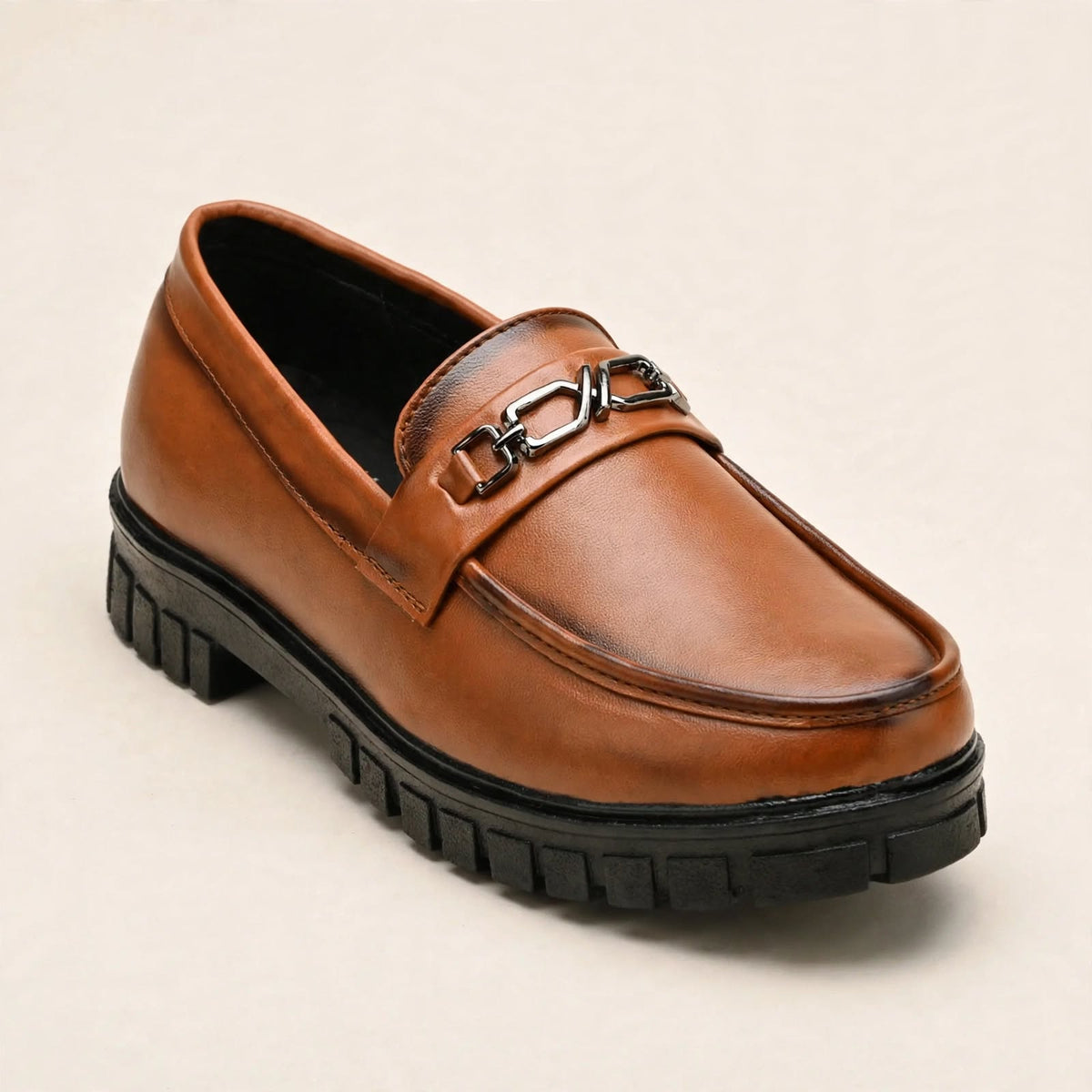 Men's Slip On Horsebit Tan Loafers