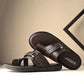Cross Strap Synthetic Toe Ring Men's Sandals