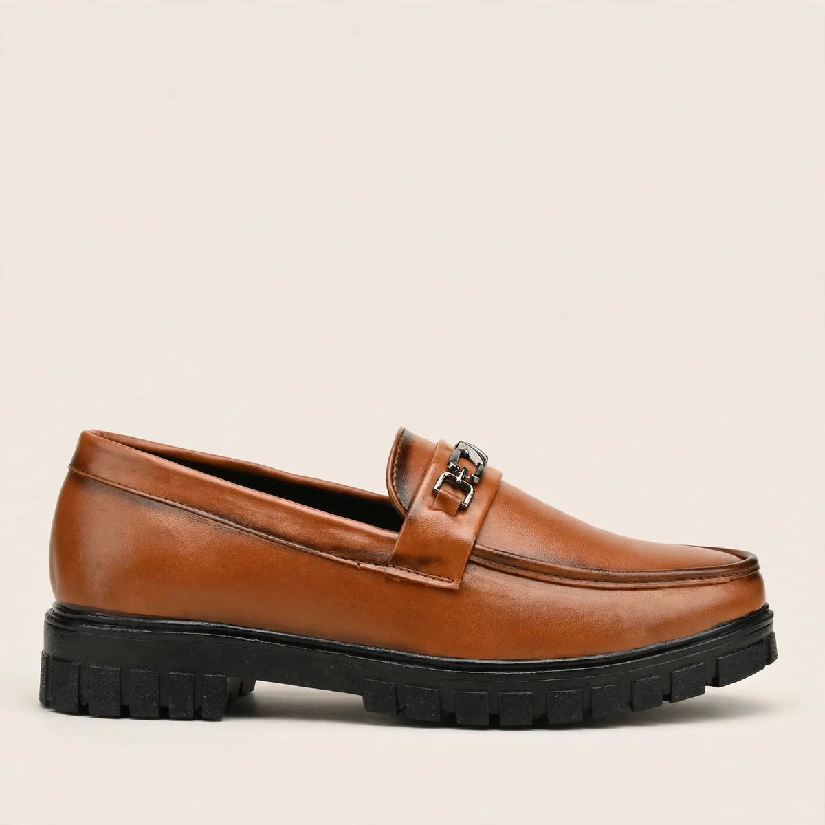 Men's Slip On Horsebit Tan Loafers