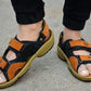 Orange Leather Sandals