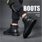 Monex Stylish Leather Black Boots For Men