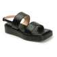 Kiravi Back Closed Buckle Black Sandals