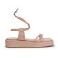 Kiravi Front Double Strap Beige Sandals