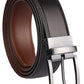 Reversable Belts for Men Genuine Leather Dress Belt With Rotated Buckle