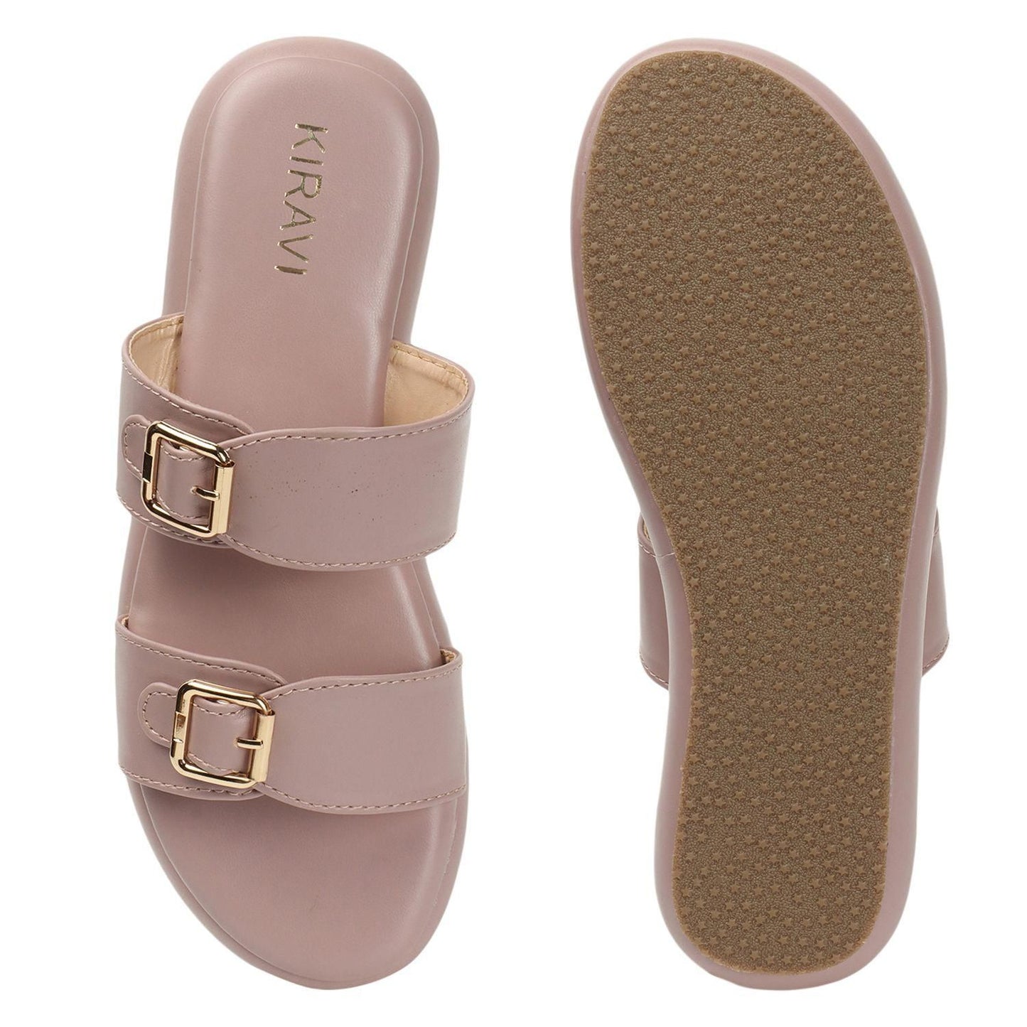 Kiravi Double Buckle Rose Sandals