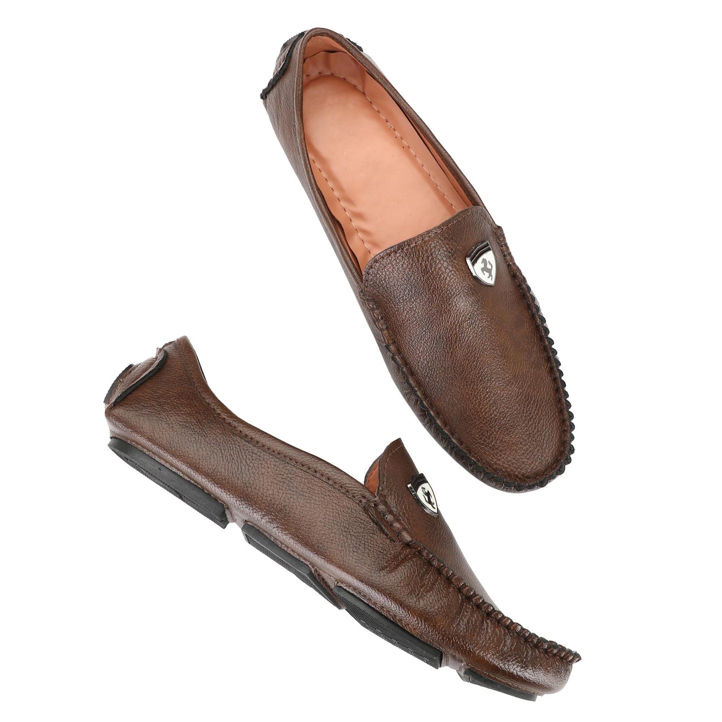 Brawo Brown Casual Loafer Shoes for Men's, Boys